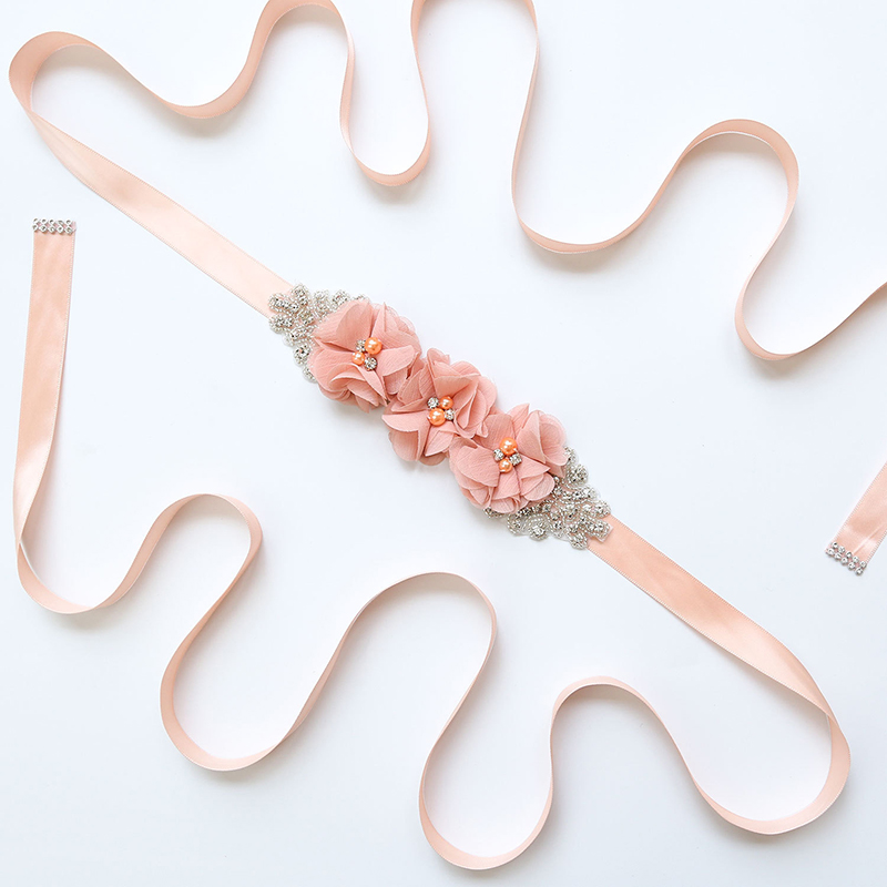 أحزمة زهور للعروس من قماش الشي - مراجعة Bridal Sash Ribbon وسعره