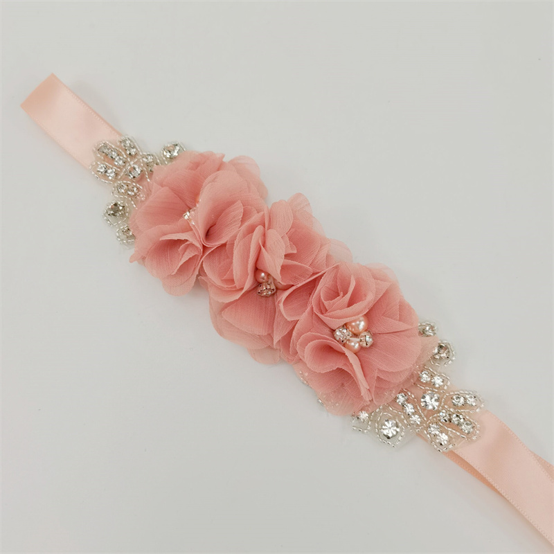 أحزمة زهور للعروس من قماش الشي - مراجعة Bridal Sash Ribbon وسعره