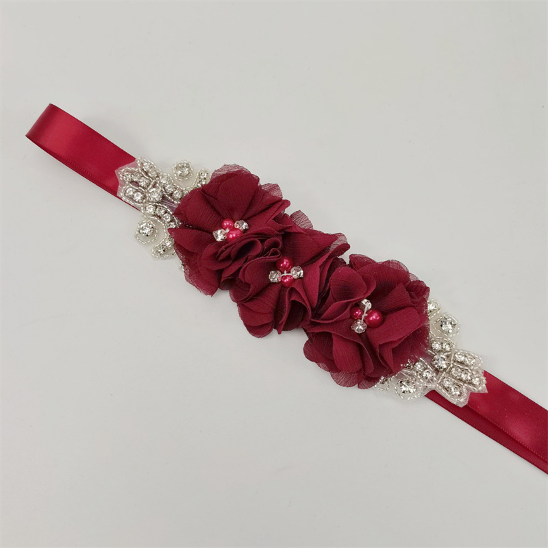 أحزمة زهور للعروس من قماش الشي - مراجعة Bridal Sash Ribbon وسعره