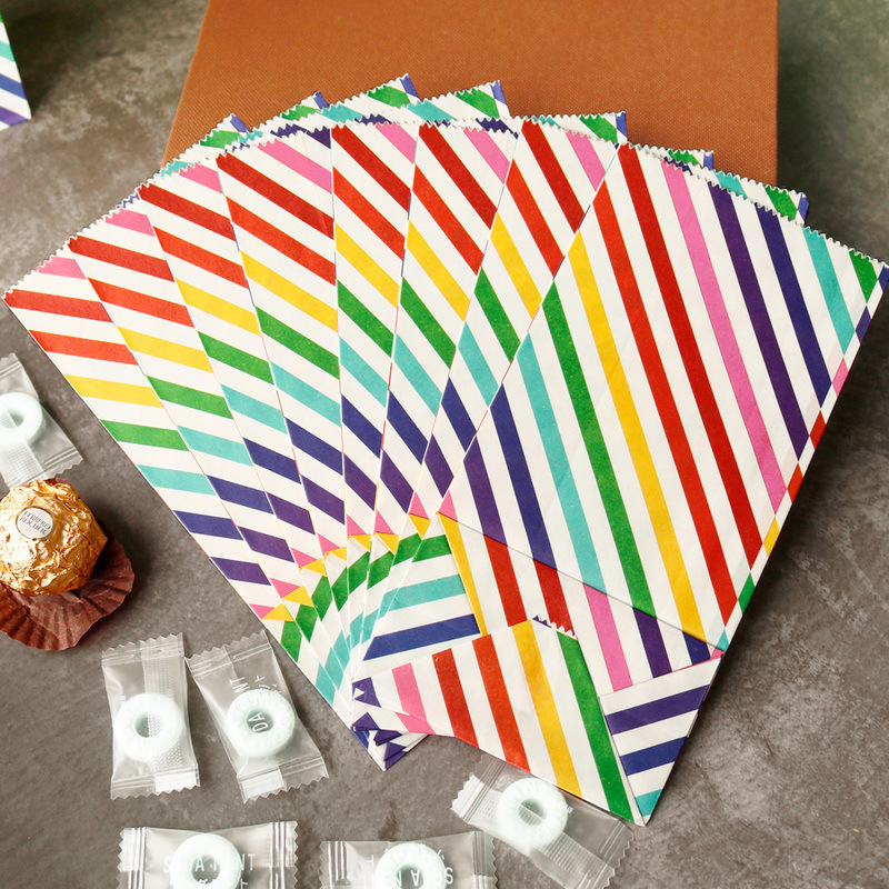 أكياس ورقية صغيرة قوس قزح مطبو - مراجعة Wedding Favor Box وسعره
